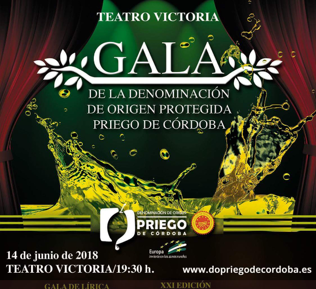 Cartel de la Gala DOP Priego de Córdoba